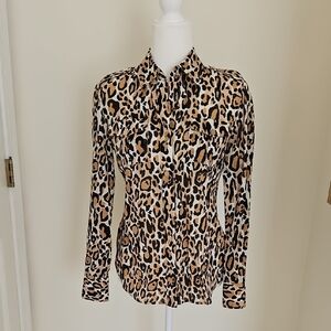 Tory Burch Leopard Print Blouse